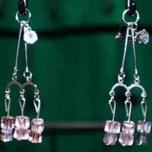 Handmade Clip-On Earrings - BREAST CANCER AWARENESS - CFH 27